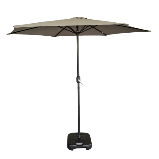 Ocean 2.7m Umbrella With Base Grey-Creative Living