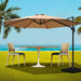 3m Octagon Parasol With Base Khaki-Creative Living