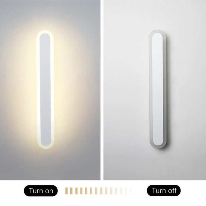 White Long Strip Wall Lamp E60cm - Creative Living