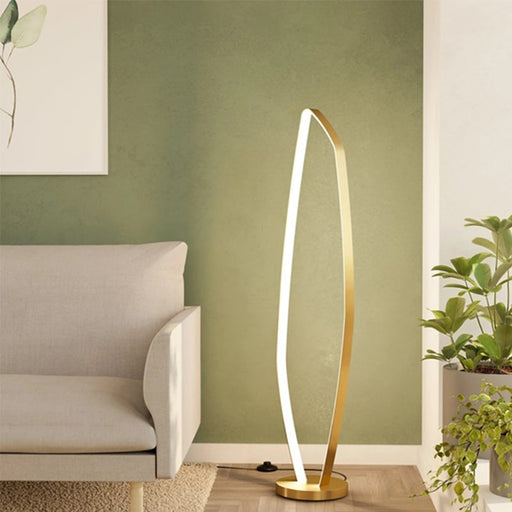 Eurolux Vallerosa Brushed Brass LED Floor Lamp