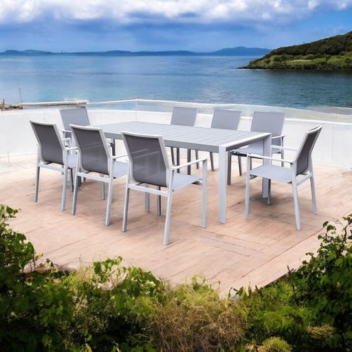 Amalfi 8-seater Dining Set White-Creative Living