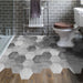 Grey Hexagon Tile Floor Decal - Creative Living