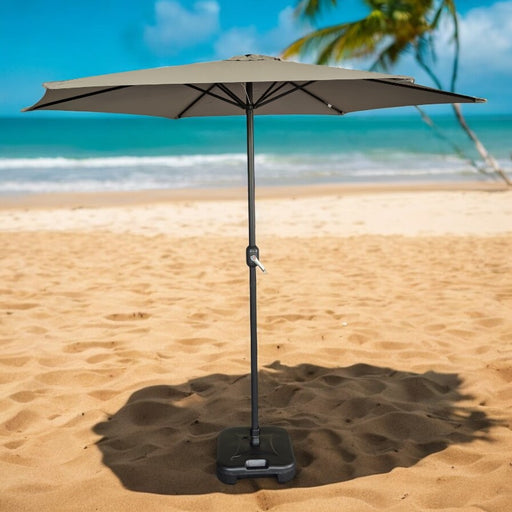 Ocean 2.7m Umbrella With Base Grey-Creative Living