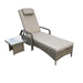 Savannah Sun Lounger With Side Table Natural Brown-Creative Living