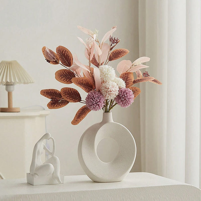 Ceramic Oval Donut Vase - Creative Living