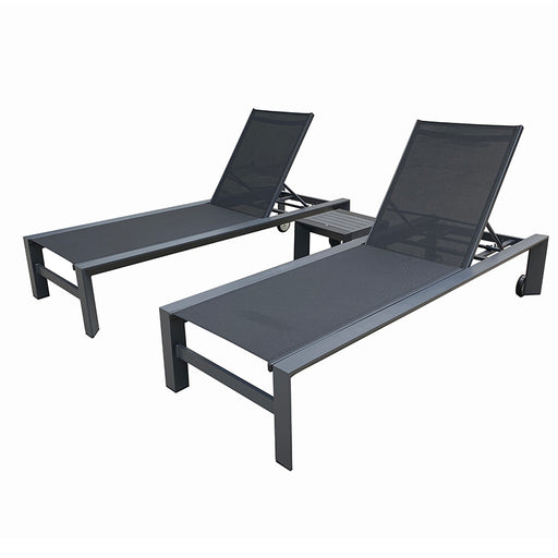 Amalfi Sunlounger Set Charcoal-Creative Living