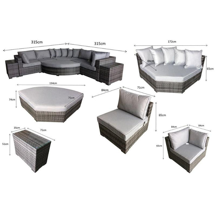 Jessica Corner Sofa Set Grey - Creative Living