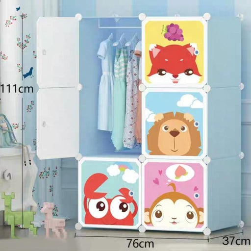 Kids Portable Wardrobe Closet Blue - Creative Living