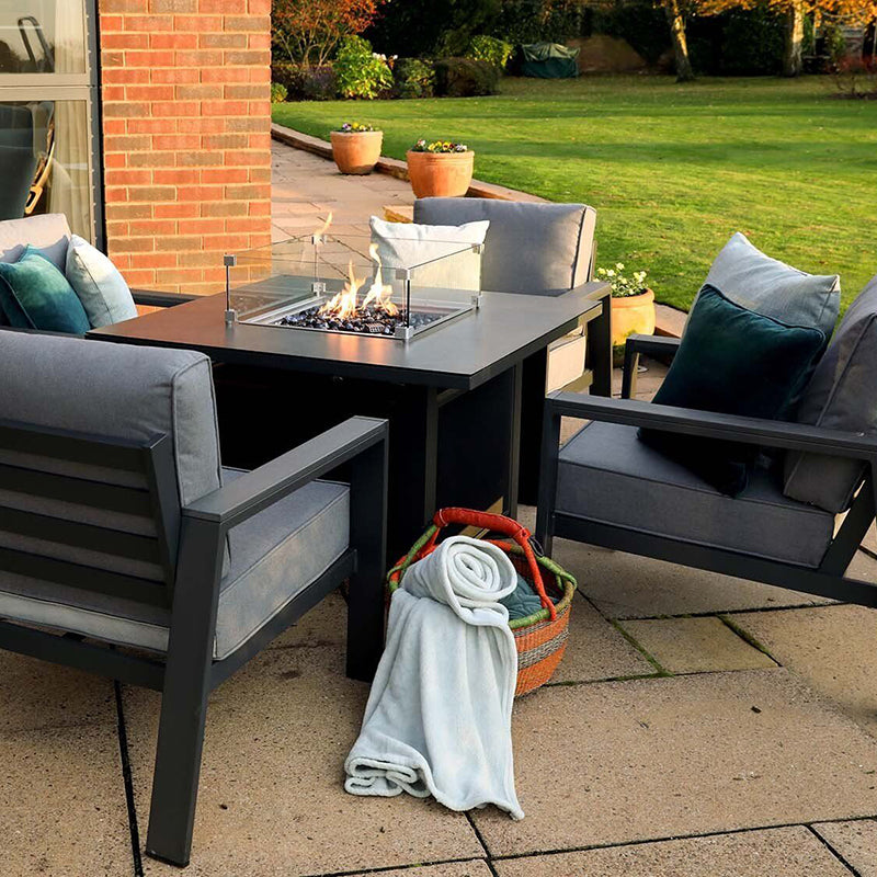 Melbury 4-seater Lounge Set with Fire Pit - Creative Living