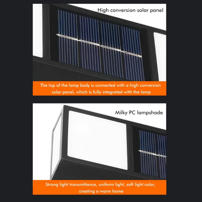 6 LED Outdoor Solar Wall Light (Set of 2)