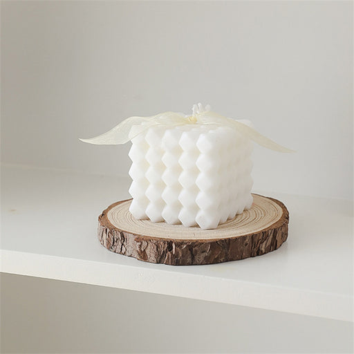 5 Level White Rhombus Cube Scented Candle - Creative Living