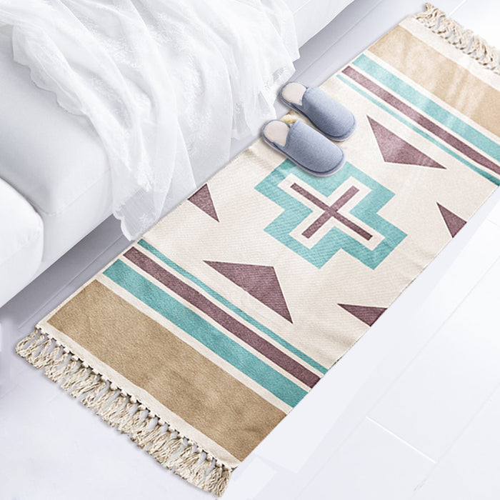 Bohemian Tassel Rectangle Rug Nordic - Creative Living